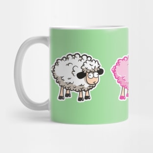 The Pink Sheep 3 sheep version Mug